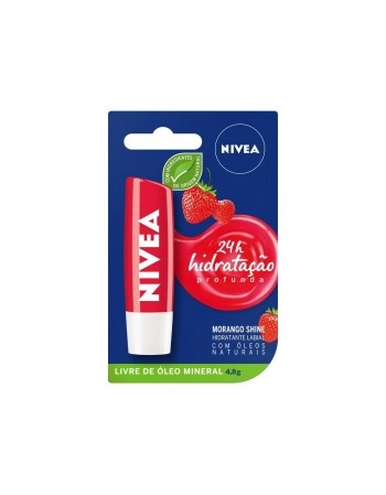 Nivea Hidratante Labial Morango Shine 4,8 g