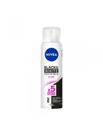 NIVEA Desodorante Antitranspirante Aerosol Invisible Black & White Clear 150ml