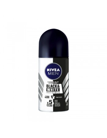 NIVEA Men Desodorante Antitranspirante Roll On Invisible for Black & White 50ml