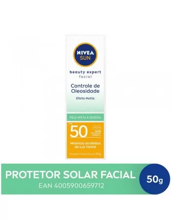 Nivea Sun Protetor Solar Facial Beauty Expert Pele Oleosa FPS 50 50g