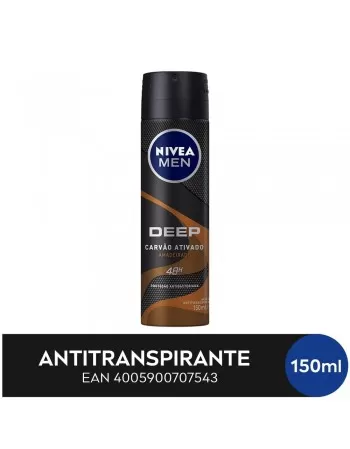 NIVEA Men Desodorante Aerosol Antitranspirante Deep Amadeirado 150ml