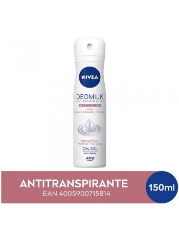 NIVEA Desodorante Antitranspirante Aerosol Deomilk Sensitive 150ml