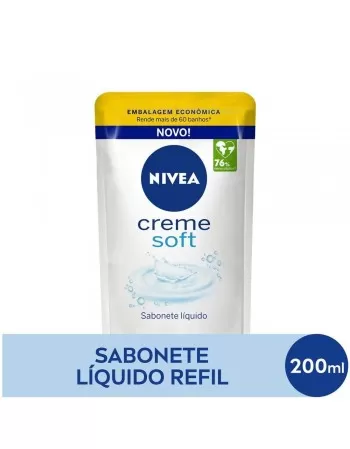 NIVEA Sabonete Líquido Refil Creme Soft 200ml