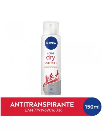 NIVEA Desodorante Antitranspirante Aerosol Dry Comfort Plus 150ml