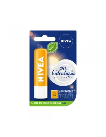 NIVEA Protetor Solar Hidratante Labial Sun Protect Alta Proteção FPS 30 4,8 g