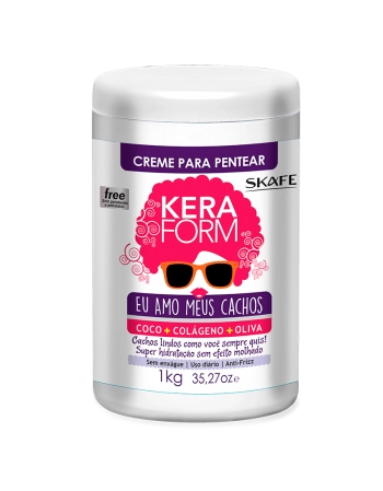 Skafe Creme para Pentear Keraform Eu Amo Meus Cachos 1kg