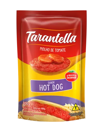 Tarantella Molho de Tomate Hot Dog Sachê 300g