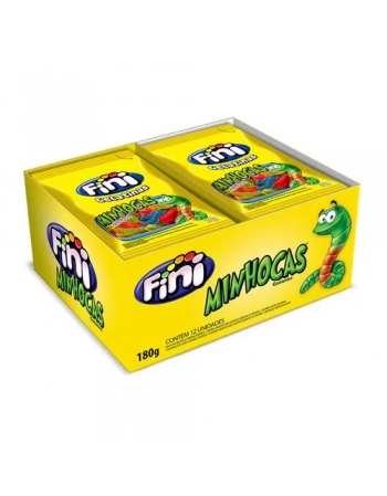 Fini Mini Minhocas com 12 pacotes de 15g cada