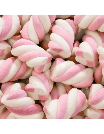 Marshmallows Torção Rosa e Branco Fini 250g