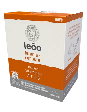 Chá Leão Vitamínico Laranja E Cenoura 20g - 10 sachês de 2,0g