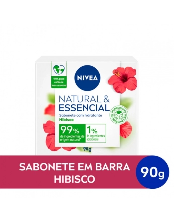 Nivea Sabonete em Barra Natural e Essencial Hibisco 90g