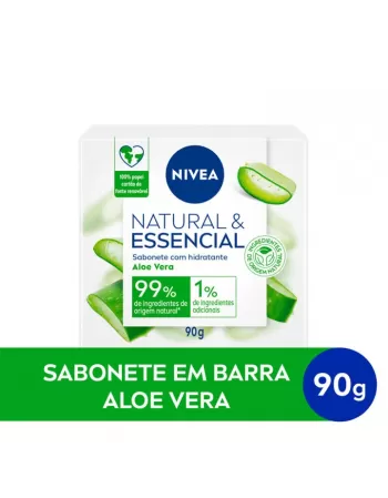 Nivea Sabonete em Barra Natural e Essencial Aloe Vera 90g