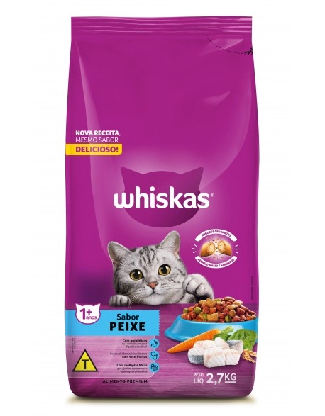 WHISKAS® Adulto Sabor Peixe 2,7 kg