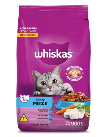 WHISKAS® Adulto Sabor Peixe 900g