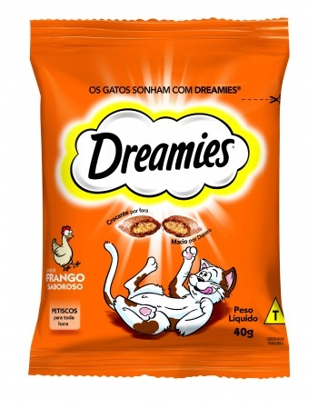 Petisco Dreamies Frango Para Gatos Adultos 40g