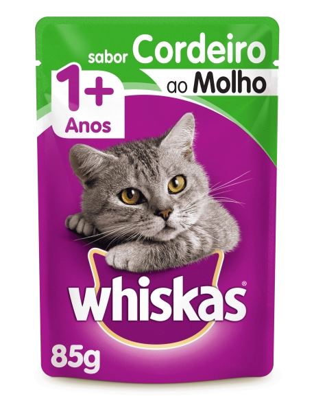 WHISKAS® Sachê Adulto Sabor Cordeiro ao Molho 85g