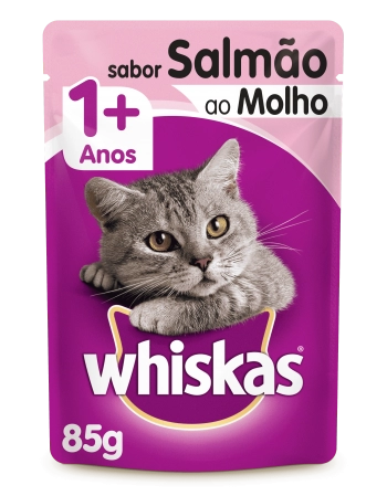 WHISKAS® Sachê Adulto Sabor Salmão ao Molho 85g