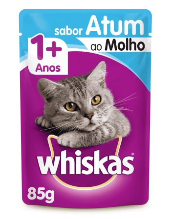 WHISKAS® Sachê Adulto Sabor Atum ao Molho 85g