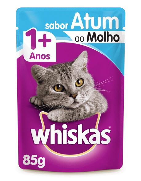 WHISKAS® Sachê Adulto Sabor Atum ao Molho 85g