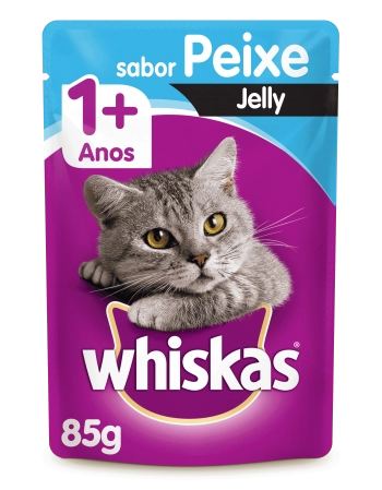 WHISKAS® Sachê Adulto Sabor Peixe Jelly 85g