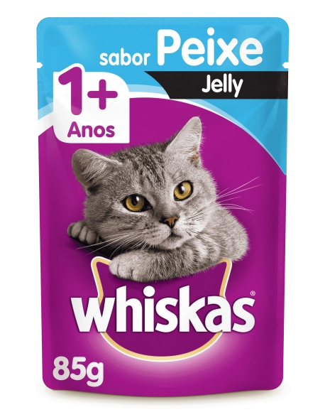 WHISKAS® Sachê Adulto Sabor Peixe Jelly 85g