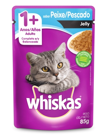 WHISKAS® Sachê Adulto Sabor Peixe Jelly 85g
