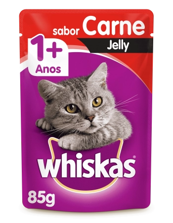 WHISKAS® Sachê Adulto Sabor Carne Jelly 85g