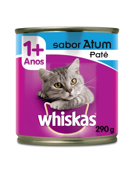 WHISKAS® Lata Pedaços ao Molho Sabor Atum 290g