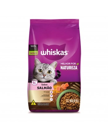 WHISKAS®​ Melhor por Natureza™ Salmão para Gatos Adultos 10,1kg