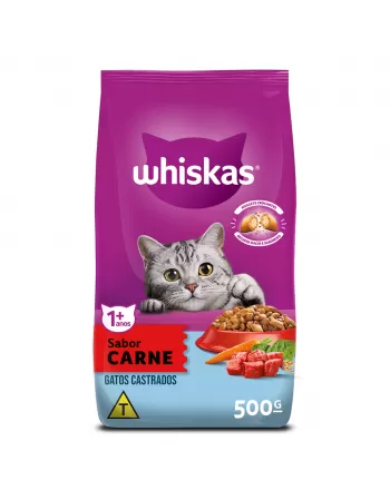 WHISKAS® para Gatos Castrados Sabor Carne 500g