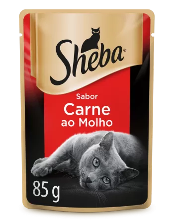 Ração Úmida Sheba Sachê para Gatos Adultos Sabor Carne 85g