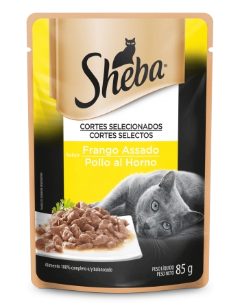 Ração Úmida Sheba Sachê para Gatos Adultos Sabor Frango Assado 85g