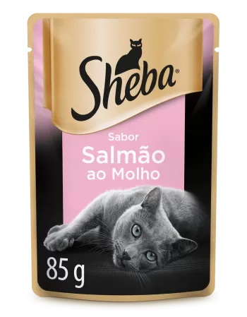 Ração Úmida Sheba Sachê para Gatos Adultos Sabor Salmão 85g