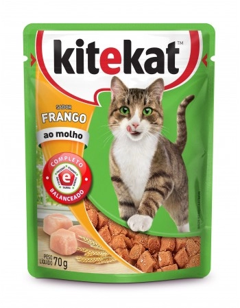 KITEKAT® Sachê Frango ao Molho para Gatos Adultos 70g