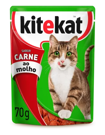 KITEKAT® Carne ao Molho para Gatos Adultos 70g