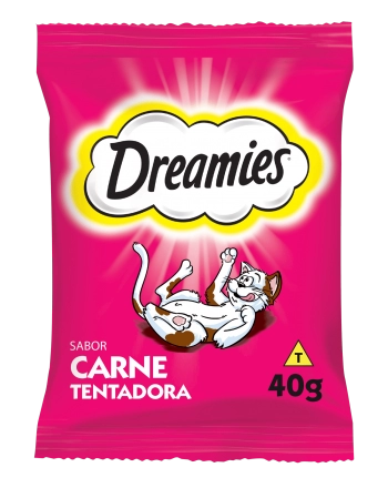 Petisco Dreamies Carne Para Gatos Adultos 40g