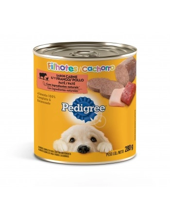 PEDIGREE® Lata Filhotes Patê Sabor Carne e Frango 280g