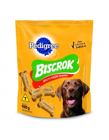 Biscoito PEDIGREE® BISCROK® Adulto Raças Grandes 500g