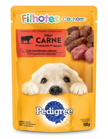 PEDIGREE® Sachê Filhotes Sabor Carne ao Molho 100g