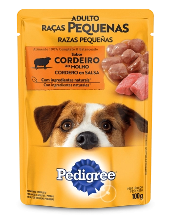 PEDIGREE® Sachê Adulto Raças Pequenas Sabor Cordeiro ao Molho 100g