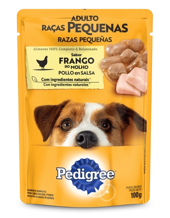PEDIGREE® Sachê Adulto Raças Pequenas Sabor Frango ao Molho 100g
