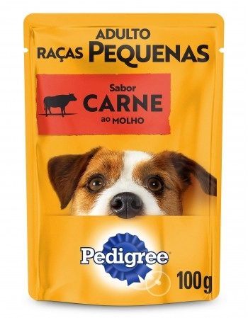 PEDIGREE® Sachê Adulto Raças Pequenas Sabor Carne ao Molho 100g