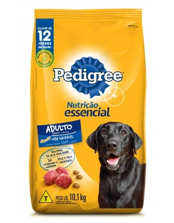 PEDIGREE® Ração Nutrição Essencial Para Cães Adultos Sabor Carne 10,1 Kg