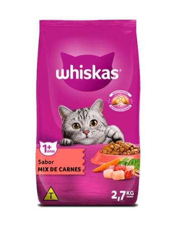 WHISKAS® Adulto Sabor Mix de Carnes 2,7kg