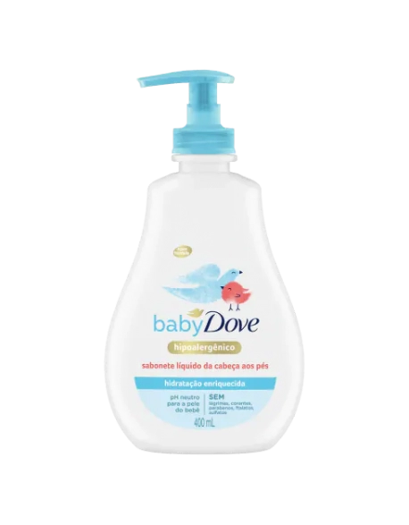 Dove Baby Sabonete Líquido Hidratação Enriquecida Cabeça aos Pés 400ml