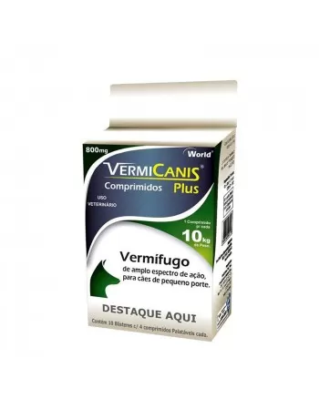 Vermicanis Plus Comprimidos 800mg com 40 unidades