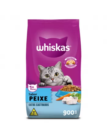 WHISKAS® Gatos Castrados sabor Peixe 900g