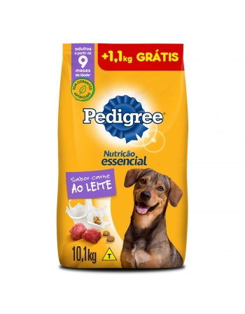 PEDIGREE® Nutrição Essencial ao Leite Leve 10,1kg Pague 9kg Bônus Bag