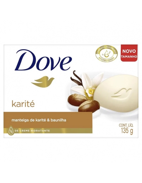 Dove Sabonete em Barra Manteiga de Karité e Baunilha 135g