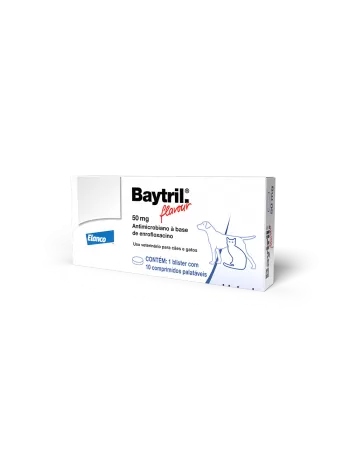 Baytril® Antibiótico para infecções cães e gatos 50mg